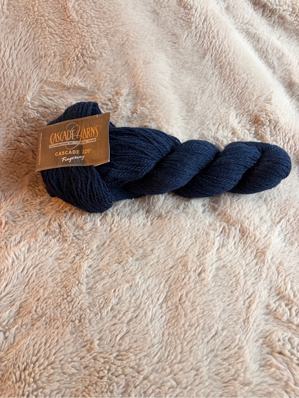 Cascade 220 Fingering Navy Blue Yarn